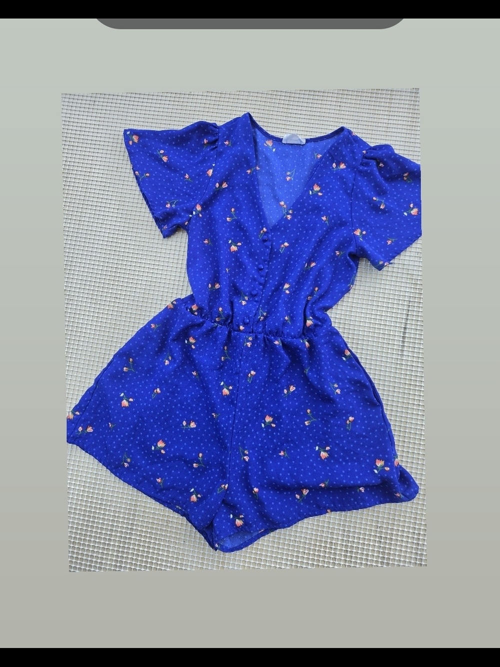 Sienna Sky Royal Blue Floral Romper